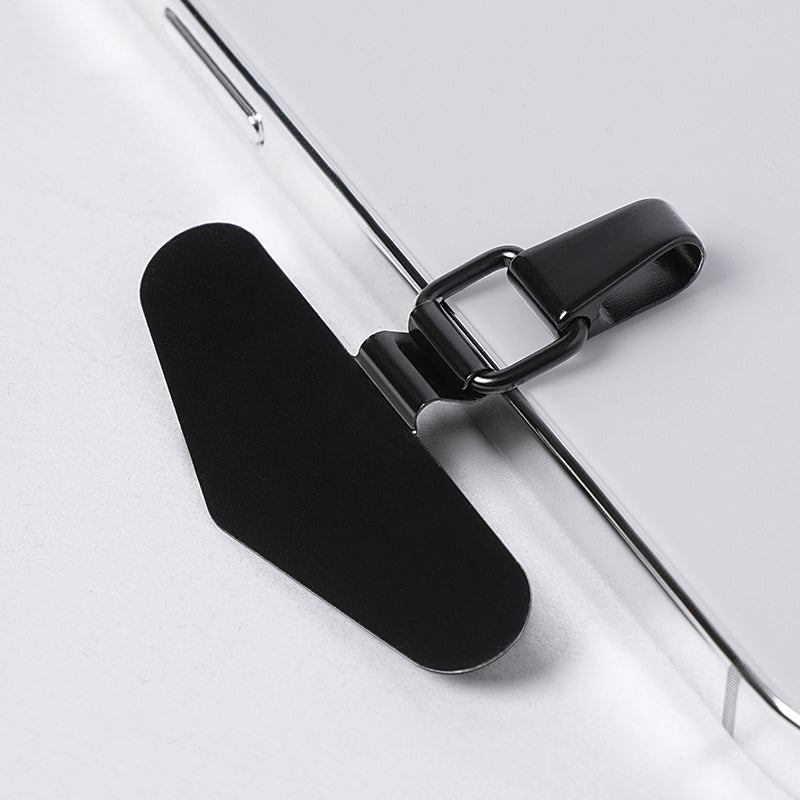 Universal Phone Tether Tab Triangle Metal Patch Pad for Phone Lanyard Strap Universal Phone Tether Tab Triangle Metal Patch Pad for Phone Lanyard Strap